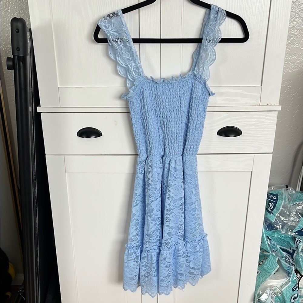 Justify Light Blue Lace Dress